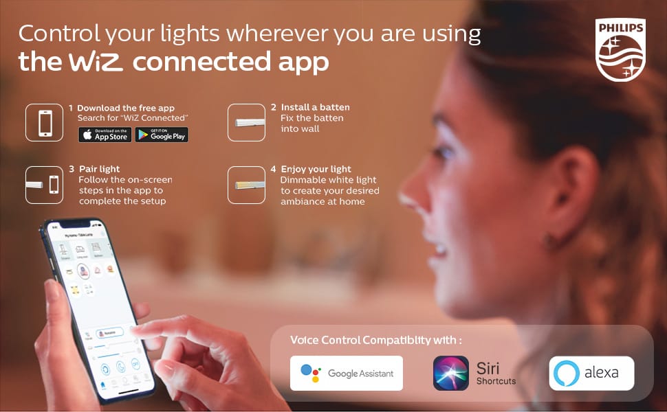 PHILIPS Smart Wi-Fi LED Batten 24W