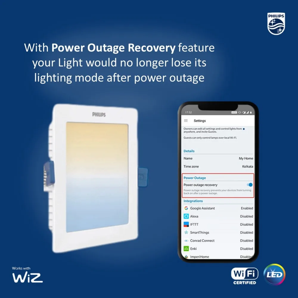 Philips Smart Downlighter WiZ Connected LED Light