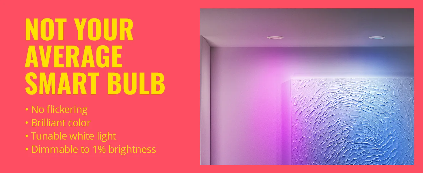 Philips WiZ GU10 RGB Spot LED | 4.7W PAR16 Full Color Wi-Fi Smart Bulb (16M Colors + Tunable White + Dimmable)