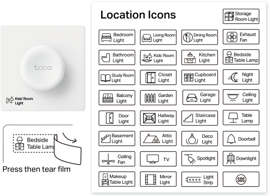 TP-Link Tapo S200D Smart Remote Dimmer Switch With Wall Plate