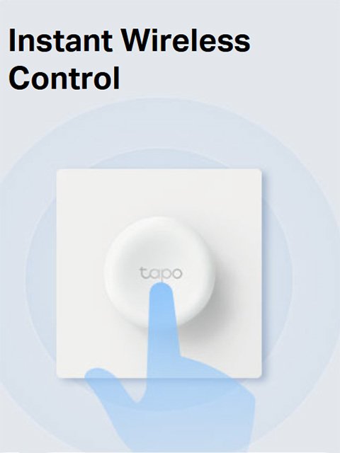 TP-Link Tapo S200D Smart Remote Dimmer Switch With Wall Plate