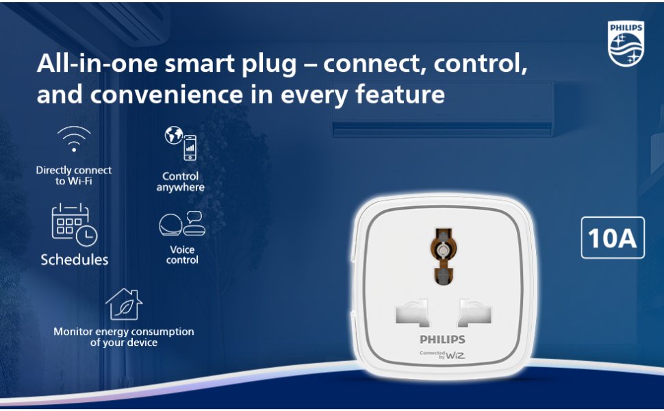 Philips Smart WiFi Plug 10A WiZ Connected