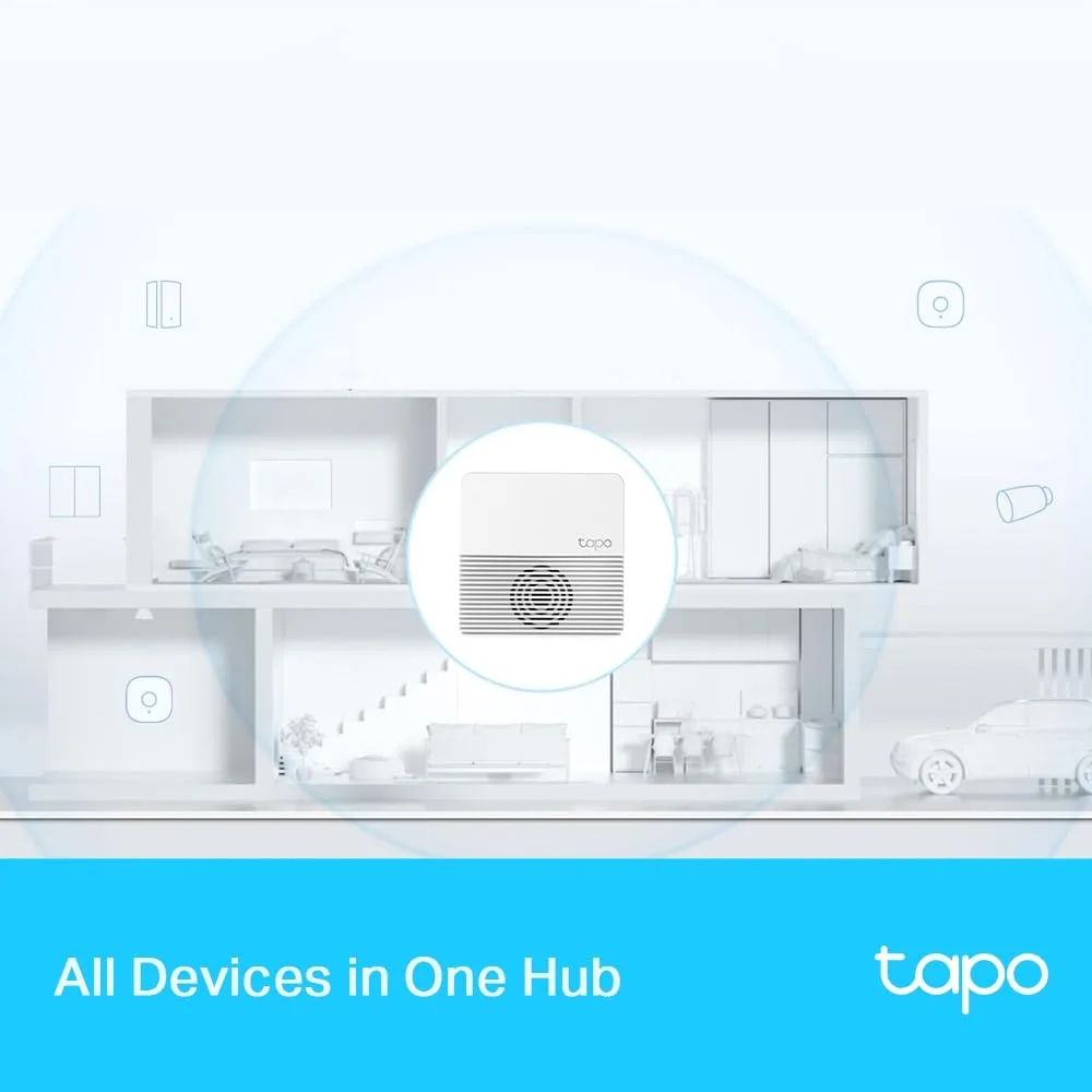 TP-Link Tapo H200 Smart Hub | Connect Up To 64 IoT Devices + 4 Cameras | Smart Alarm and Doorbell