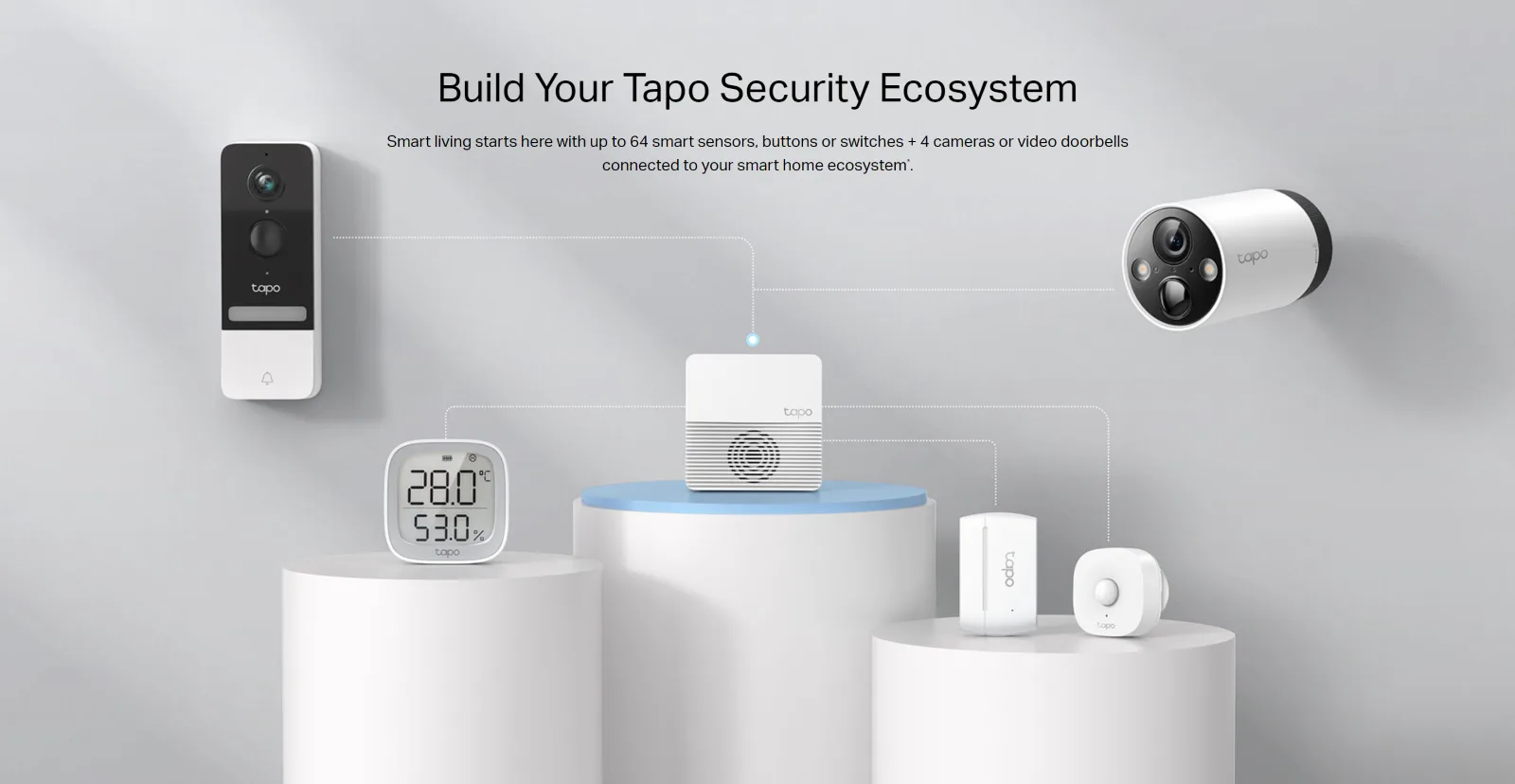 TP-Link Tapo H200 Smart Hub | Connect Up To 64 IoT Devices + 4 Cameras | Smart Alarm and Doorbell