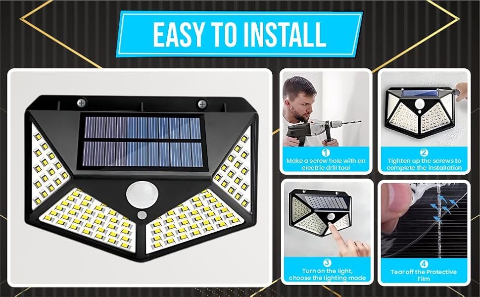 Solar Wall Lamp with Motion Sensing