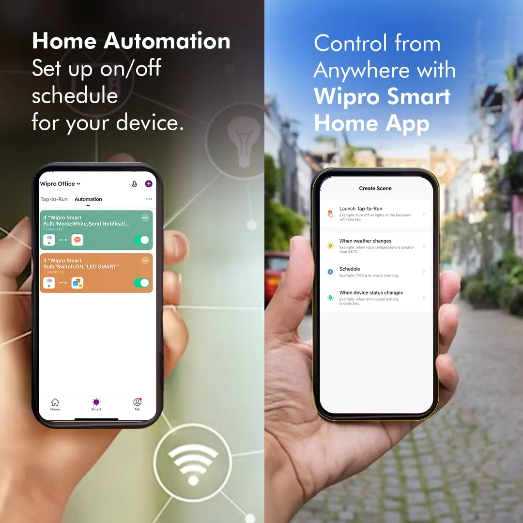 Wipro Smart LED Tube Light CCT 20W - WiFi Tunable White 4 feet Batten