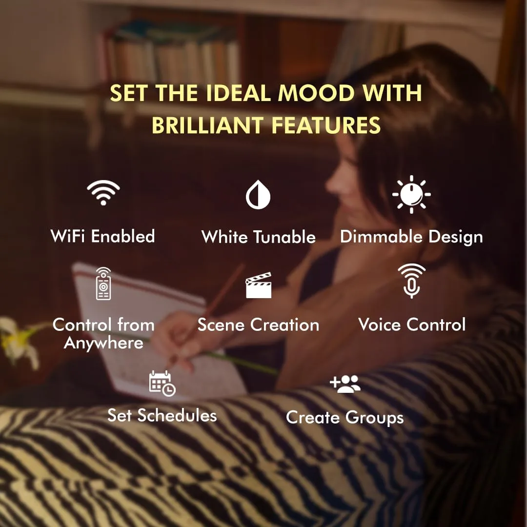 Wipro Smart LED Tube Light CCT 20W - WiFi Tunable White 4 feet Batten