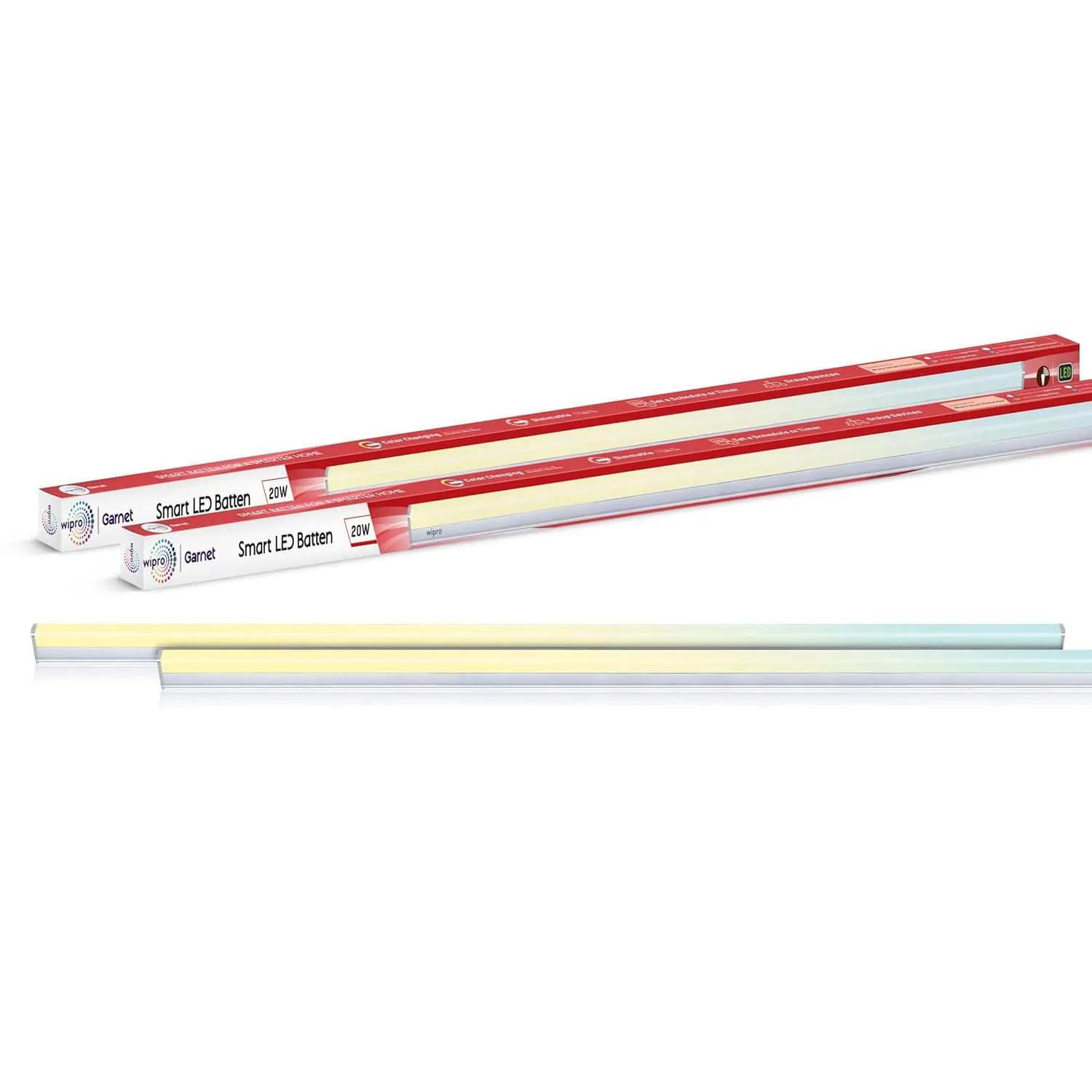 Wipro Smart LED Tube Light CCT 20W - WiFi Tunable White 4 feet Batten