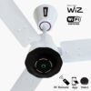 Ecolink AiroJewel Smart WiFi BLDC Ceiling Fan | IoT Enabled with RF Remote | 1200mm, BEE 5 Star Rated | Philips WiZ Connected - Pearl White