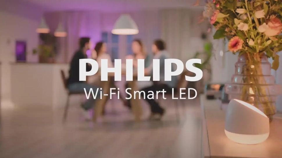 PHILIPS WiZ Squire Desk Lamp Smart Dual-Zone Multi Color Wi-Fi Enabled RGB LED Table Lamp