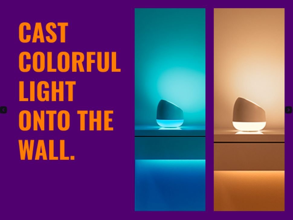 PHILIPS WiZ Squire Desk Lamp Smart Dual-Zone Multi Color Wi-Fi Enabled RGB LED Table Lamp