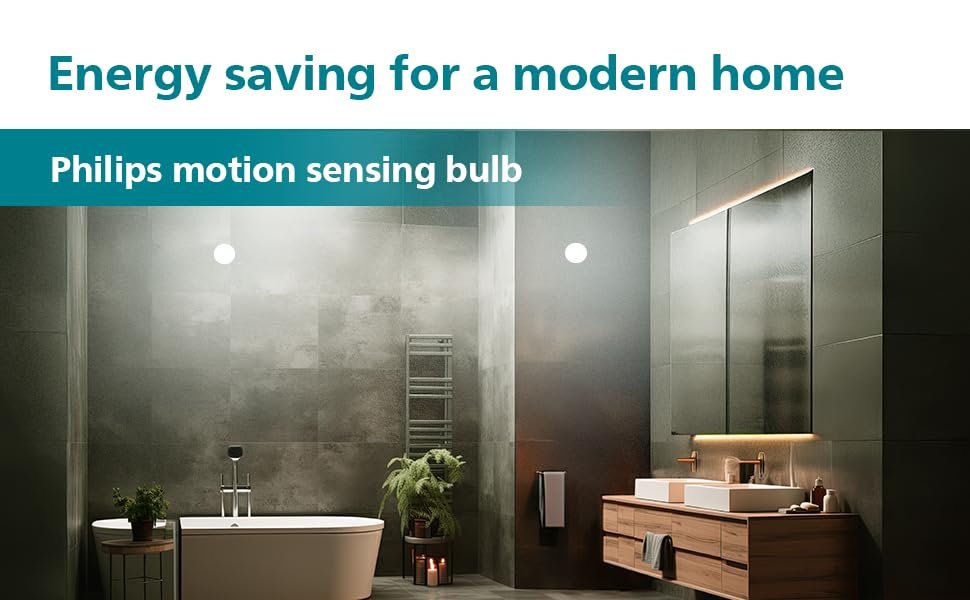Philips Motion Sensing LED Bulb B22 Crystal White 6500K