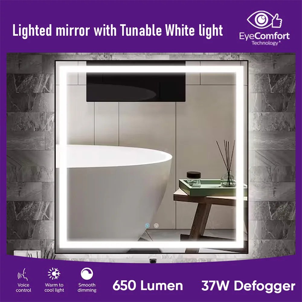 Philips Smart LED Mirror Square with Tunable White Lighting | 3ft, 22.5W, 650lm, WiZ Wi-Fi Enabled Makeup/Vanity/Bathroom Lighted Mirror 15 Philips Smart LED Mirror Square with Tunable White Lighting | 3ft, 22.5W, 650lm, WiZ Wi-Fi Enabled Makeup/Vanity/Bathroom Lighted Mirror