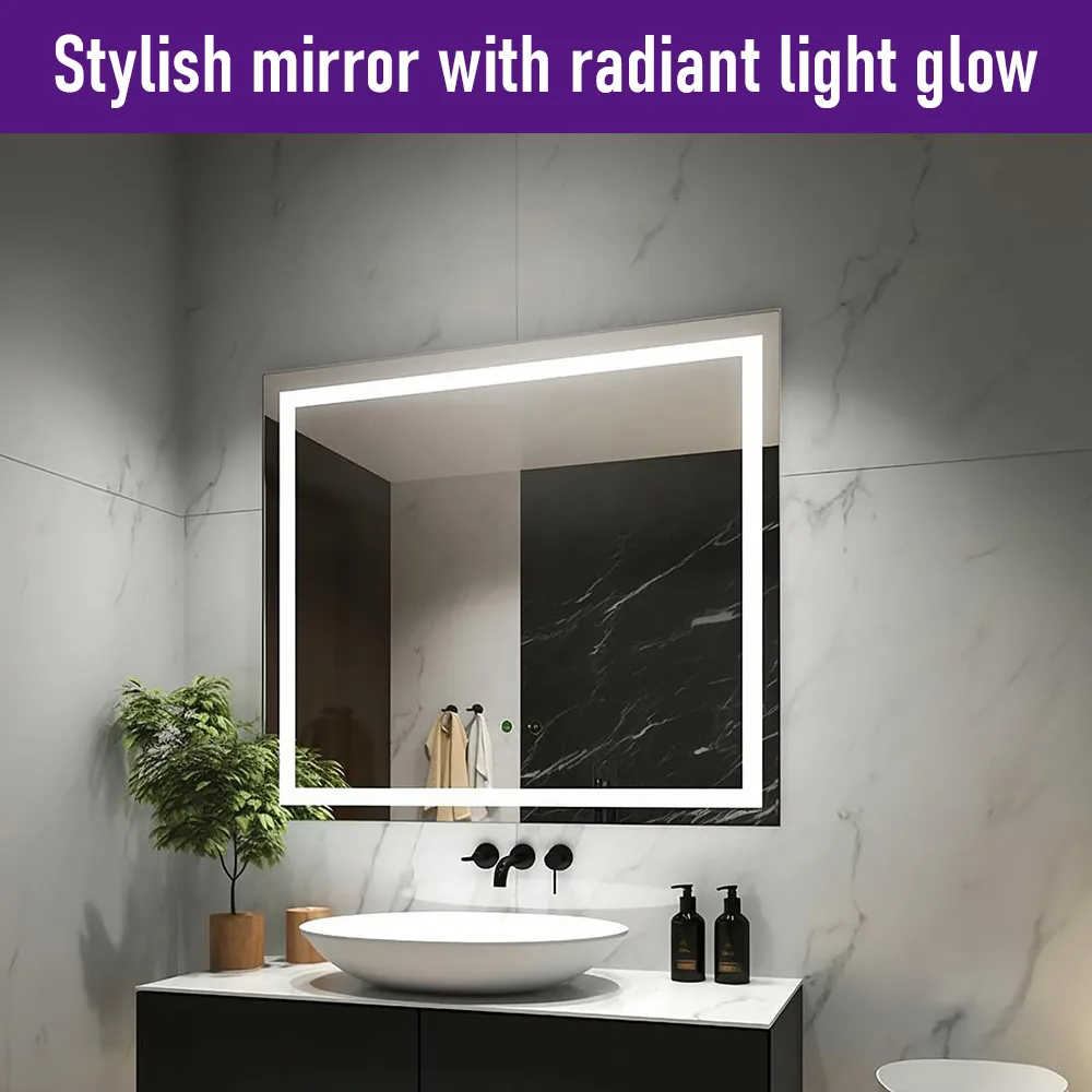 Philips Smart LED Mirror Square with Tunable White Lighting | 3ft, 22.5W, 650lm, WiZ Wi-Fi Enabled Makeup/Vanity/Bathroom Lighted Mirror 6 Philips Smart LED Mirror Square with Tunable White Lighting | 3ft, 22.5W, 650lm, WiZ Wi-Fi Enabled Makeup/Vanity/Bathroom Lighted Mirror