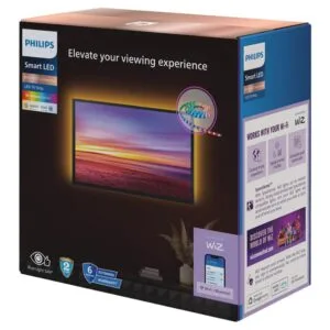 Philips Smart RGB TV Backlight LED Strip - 43"/55"/65" | Multicolor WiZ Connected WIFI LED DIY TV Strip