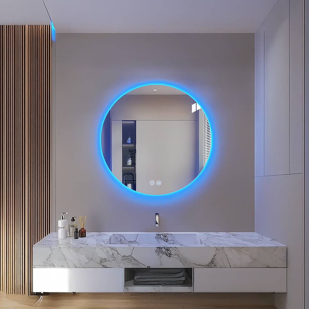 Philips Smart Wi-Fi Mirror Round with WiZ RGB Lighting | 18W, 540lm, Multicolor Wi-Fi Enabled Lighted Mirror 2 Philips Smart Wi-Fi Mirror Round with WiZ RGB Lighting | 18W, 540lm, Multicolor Wi-Fi Enabled Lighted Mirror