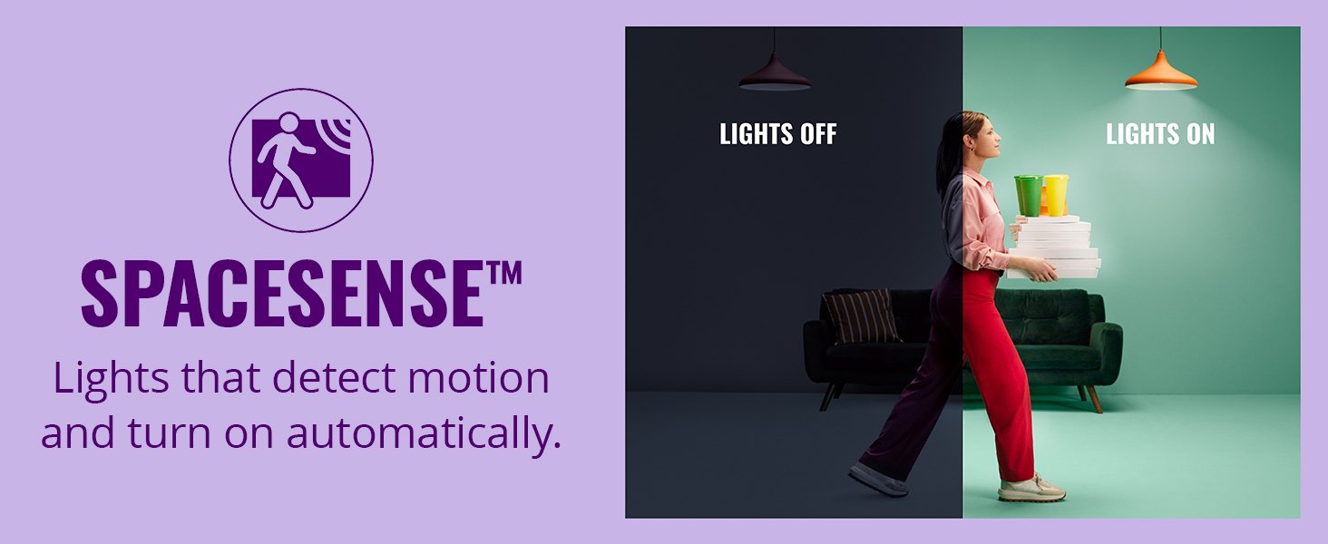 Philips WiZ Gradient Floor Lamp | Smart WiFi Multicolor Segmented RGBIC LED Corner Pole Light