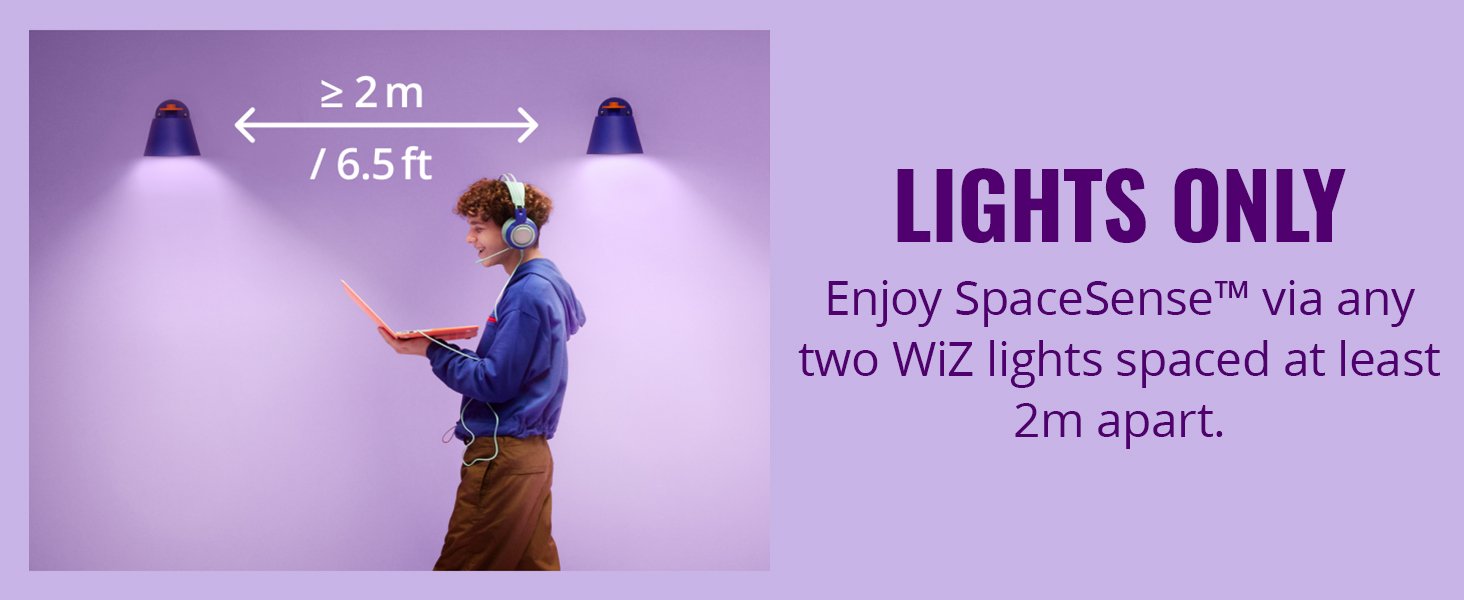 Philips WiZ Gradient Floor Lamp | Smart WiFi Multicolor Segmented RGBIC LED Corner Pole Light