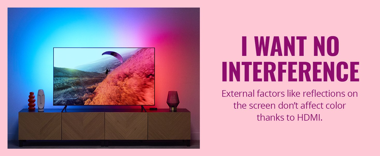 Philips WiZ HDMI Sync Box with TV Backlight LED Strip - WiFi Video Syncing Light