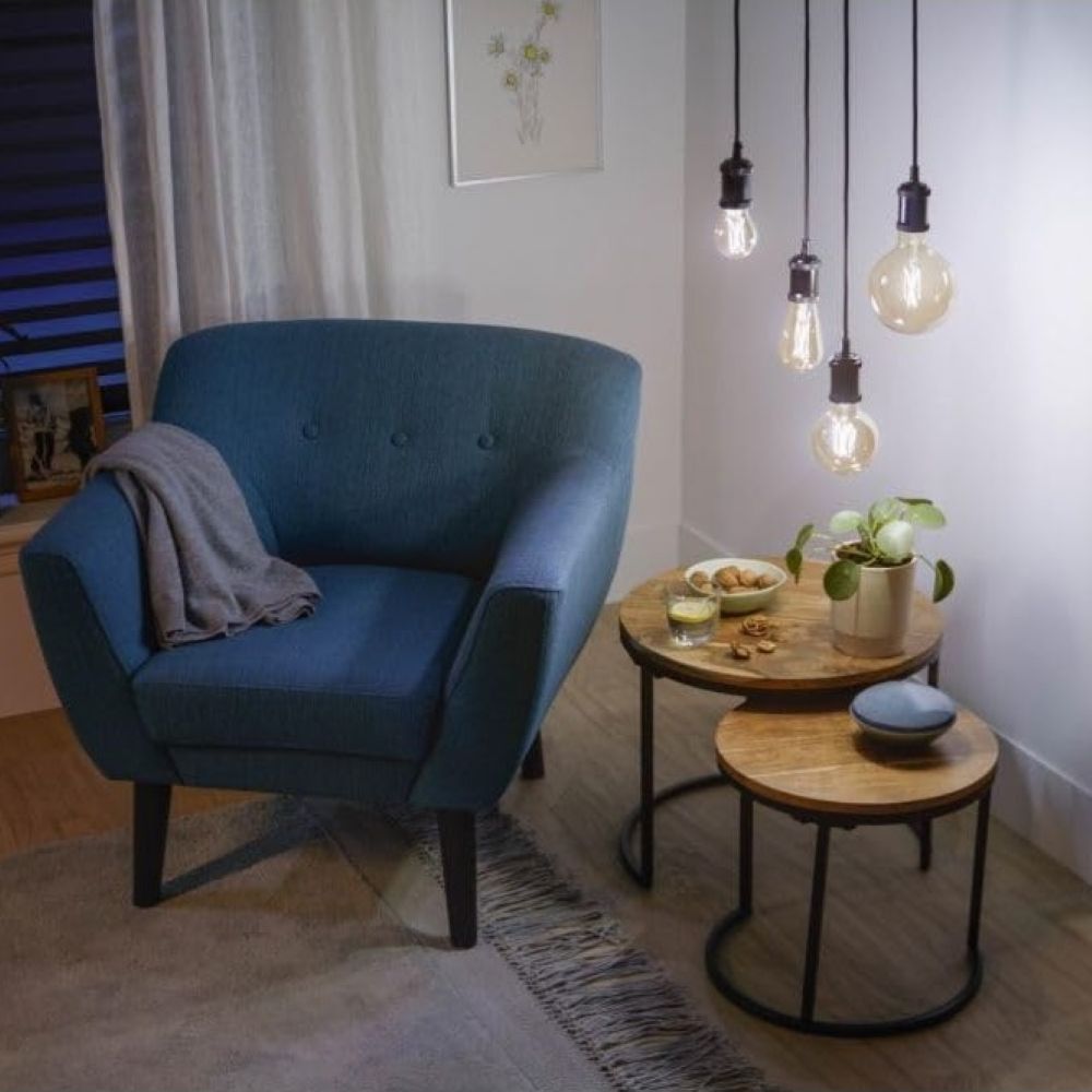 Philips Wi-Fi Filament Amber Glass Bulb A60 - 7W, E27, Vintage Edison Style Smart LED, Tunable White, Dimmable (WiZ Connected) 13 Philips Wi-Fi Filament Amber Glass Bulb - 7W, E27, Vintage Edison Style Smart LED Globe Light, Tunable White, Dimmable (WiZ Connected Retro Decorative Light)