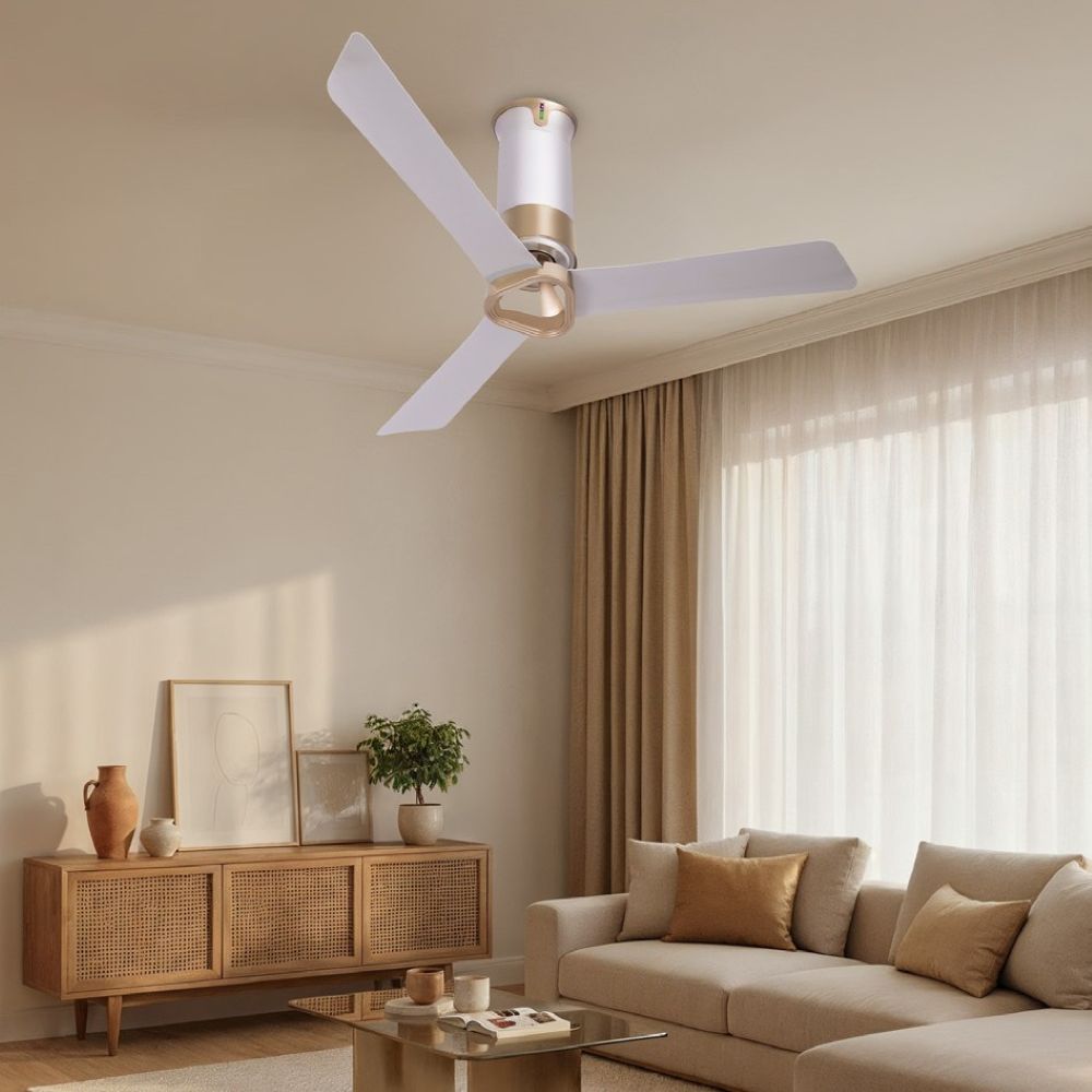 Ecolink AiroElevate Smart BLDC Ceiling Fan | WiFi + RF Remote | 1200mm, 35W, 230CMM, 370RPM | Philips WiZ Connected | App & Voice Control 21 Ecolink AiroElevate Smart BLDC Ceiling Fan | WiFi + RF Remote | 1200mm, 35W, 230CMM, 370RPM | Philips WiZ Connected - Vanilla Beige - Gold