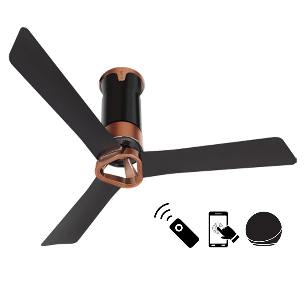 Ecolink AiroElevate Smart BLDC Ceiling Fan | WiFi + RF Remote | 1200mm, 35W, 230CMM, 370RPM | Philips WiZ Connected | App & Voice Control 2 Ecolink AiroElevate Smart BLDC Ceiling Fan | WiFi + RF Remote | 1200mm, 35W, 230CMM, 370RPM | Philips WiZ Connected - Espresso Brown - Copper