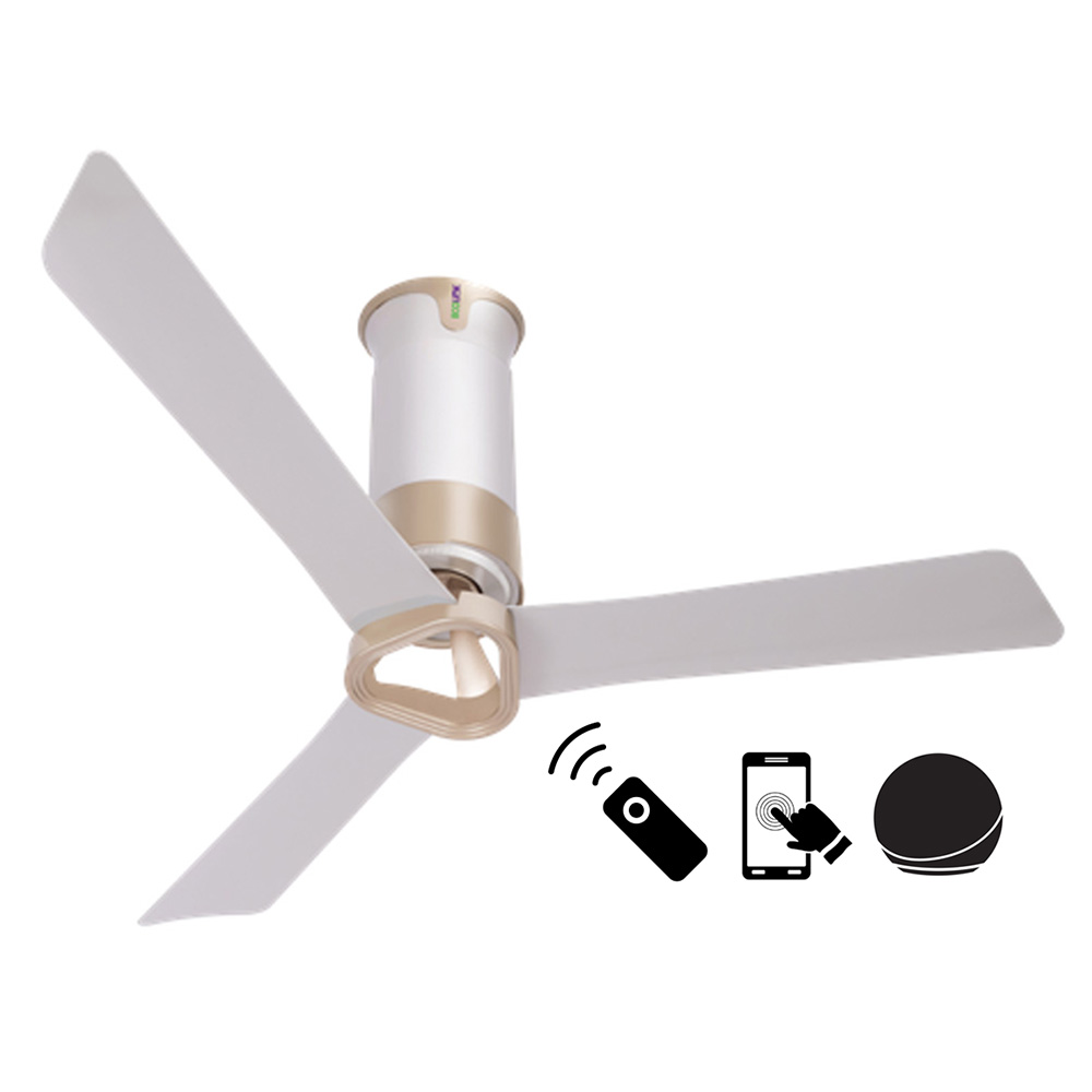 Ecolink AiroElevate Smart BLDC Ceiling Fan | WiFi + RF Remote | 1200mm, 35W, 230CMM, 370RPM | Philips WiZ Connected | App & Voice Control 5 Ecolink AiroElevate Smart BLDC Ceiling Fan | WiFi + RF Remote | 1200mm, 35W, 230CMM, 370RPM | Philips WiZ Connected - Vanilla Beige - Gold