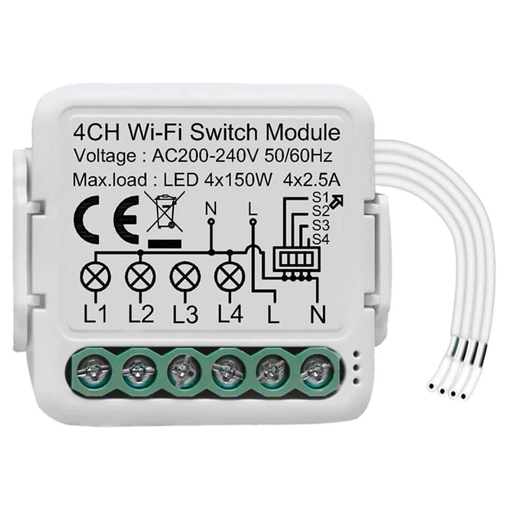 Okos Gang Switch Module (WiFi, 150W/Ch, Concealed Retrofit)