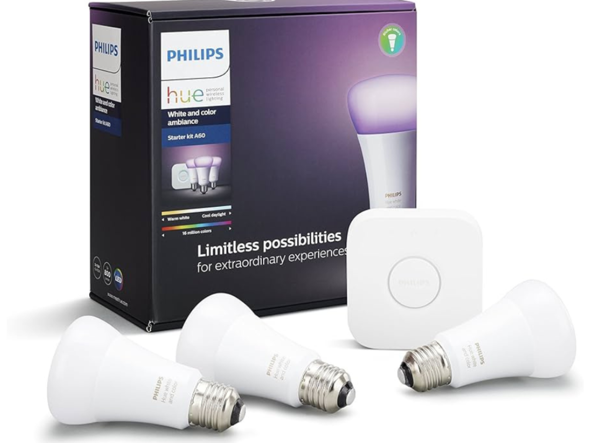 Philips Hue Starter Kit - 3 E27 WCA Smart Bulbs (White And Color