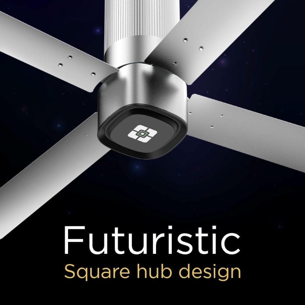 Ecolink AiroQuad Smart BLDC Ceiling Fan | WiFi + RF Remote | 1200mm, 35W, 230CMM, 370RPM | Philips WiZ Connected