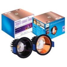 Philips WiFi Dimmable Recessed Spot 7W, 525lm, WW/NW, Rose Gold/Gun Metal | WiZ Smart Dim Deco COB LED Spotlight