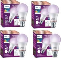 Philips Wiz Wi-Fi Enabled B22 9-Watt LED Smart Bulb, Compatible...